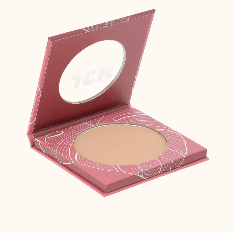 Le packaging ouverte du blush teinte pêche de chez JCH Respect.