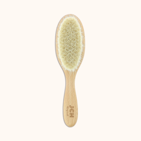 Brosse bébé en bois de hêtre - Poils doux de chèvre | JCH