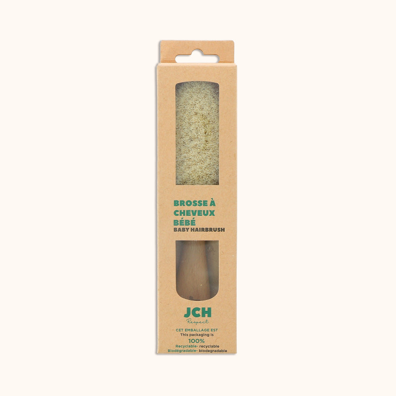 La brosse bébé de chez JCH Respect dans son packaging.