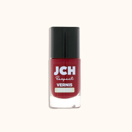 Le vernis biosourcé de chez JCH Respect couleur aubergine.