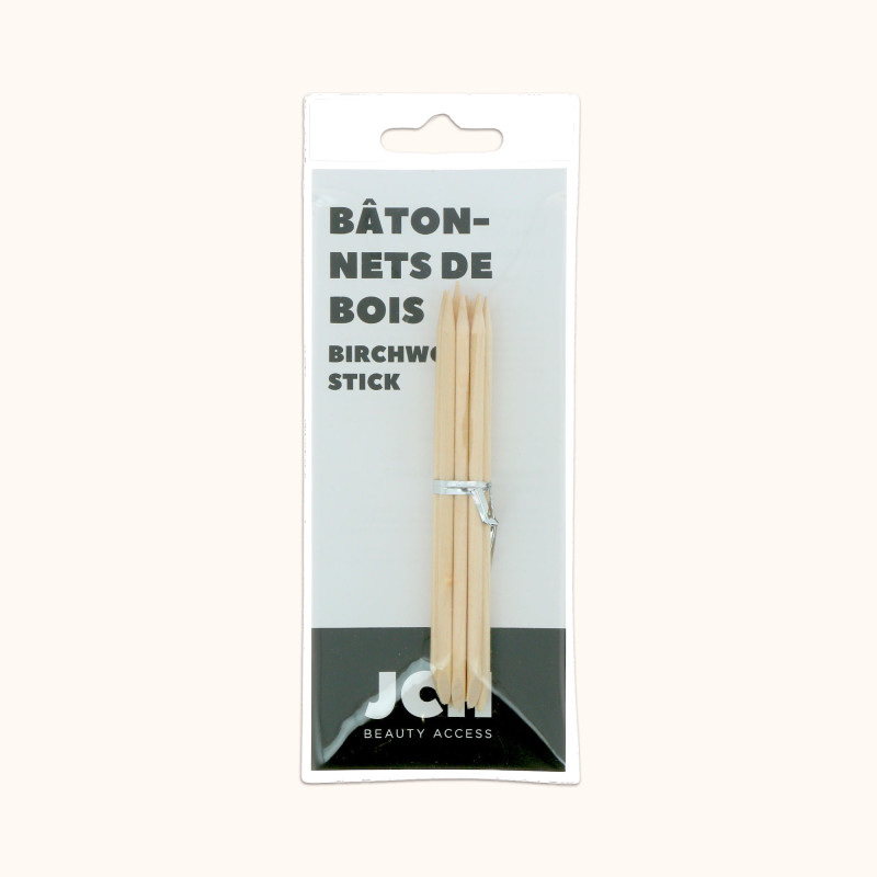 Lot de 10 bâtonnets bois repousse cuticules BA dans son packaging BA