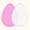 Lot de 2 éponges maquillage en silicone rose et blanche de chez BA